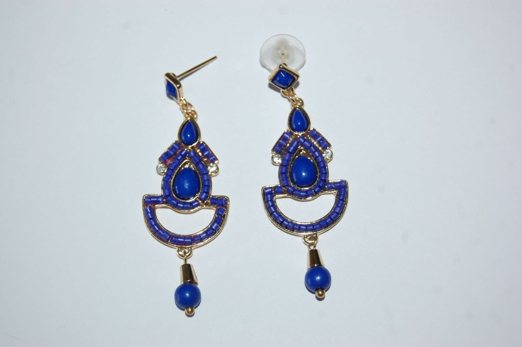 Pendientes flamenca azul 6 cm