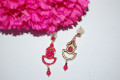 Pendientes flamenca fucsia 6 cm