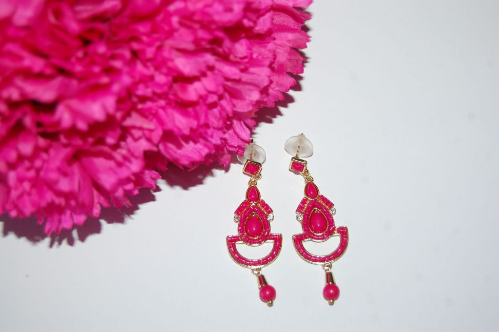 Pendientes flamenca fucsia 6 cm