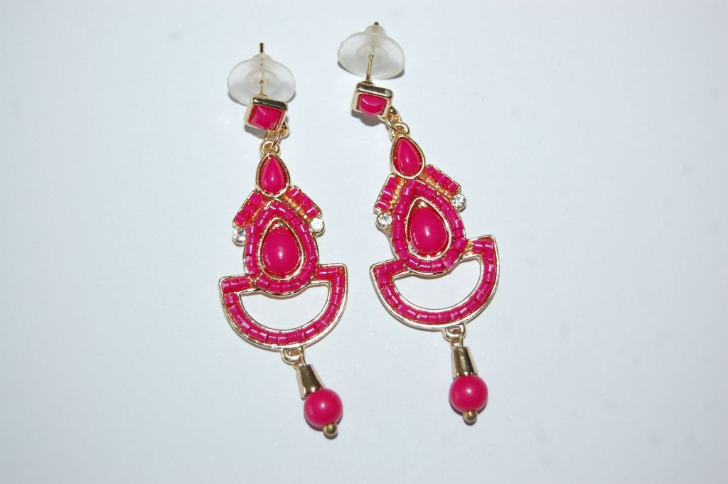 Pendientes flamenca fucsia 6 cm