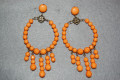 Pendientes naranja aretes