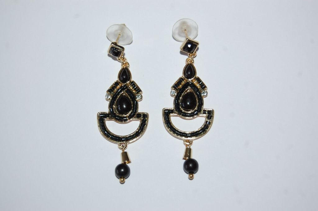 Pendientes flamenca negro 6 cm