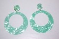 Pendientes aro carei verde agua