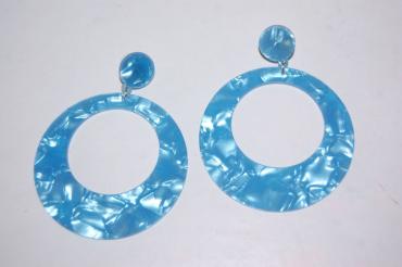 Pendientes aro carei azul