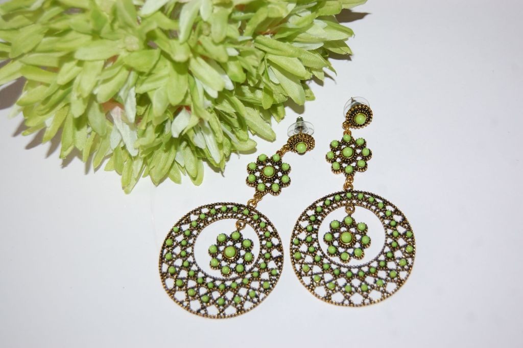 Pendientes Trinidad pistacho