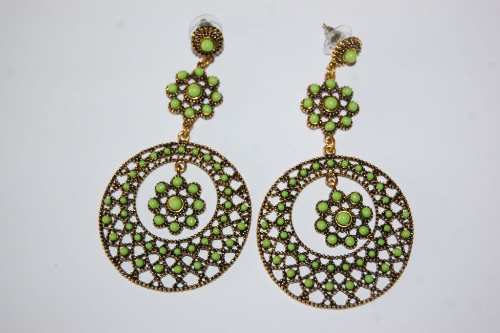 Pendientes Trinidad pistacho