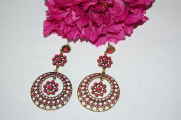 Pendientes Trinidad fucsia