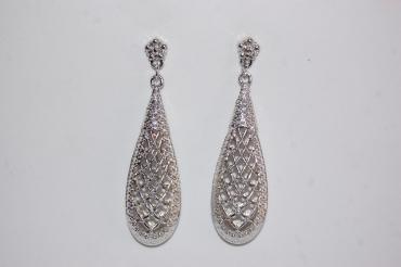 Pendientes largos plata nueva Eva