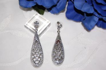 Pendientes largos plata...