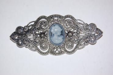 Goddess cameo brooch silver