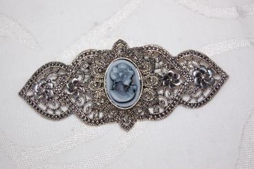 Broche plata camafeo Doncella