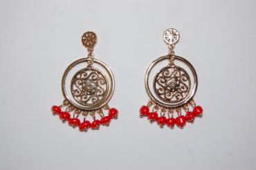 Pendientes nuevos flamenca Daris niña rojo