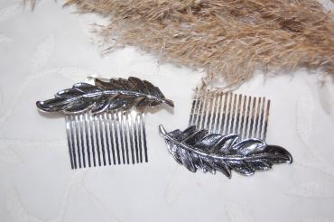 Peine hoja caduca plata vieja