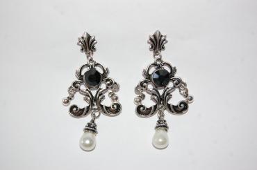 Pendientes Marquesa negro y perla