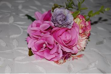 Ramillete flores flamenca lila, lavanda, violeta