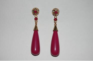 Pendientes Reina coral buganvilla morado