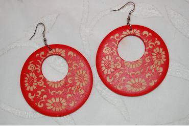 Pendientes flamenca madera...