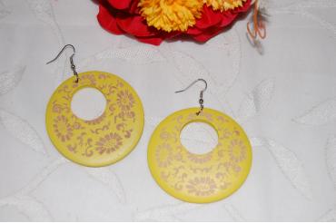 Pendientes flamenca madera...