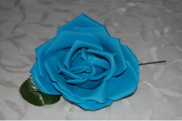Flor Rocío flamenca turquesa