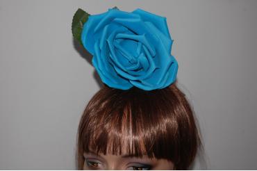 Flor Rocío flamenca turquesa