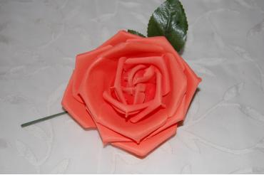 Flor Rocío flamenca coral salmón