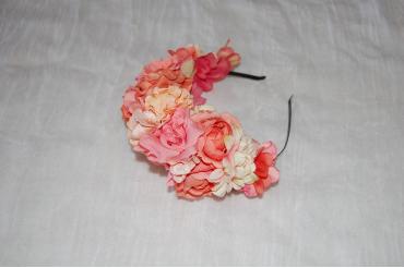 Conjunto diadema flores...