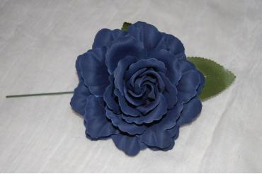 Flor flamenca azul marino