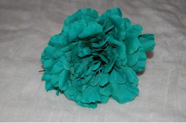 Flor Peonía verde turquesa 16 cm