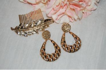 Pendientes Linda oro brillante