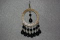 Earrings Black Roman ring