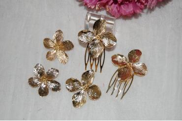 Broche flor dorada