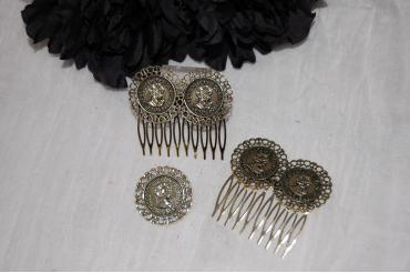 Broche moneda oro viejo