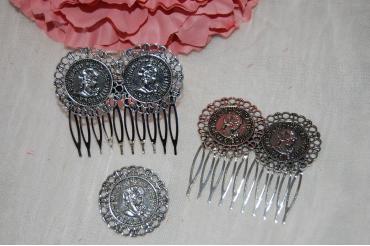 Broche moneda plata