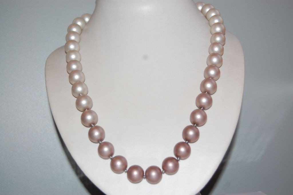 Pearls silver necklace