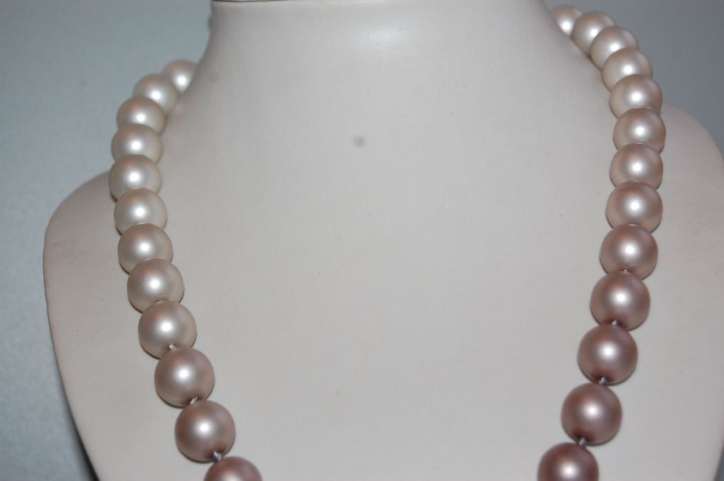 Pearls silver necklace