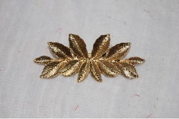 Broche Hojas dorado