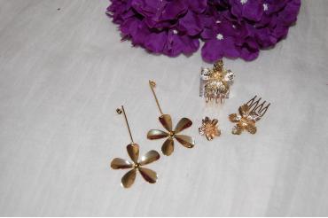 Conjunto 2 peinas flor...