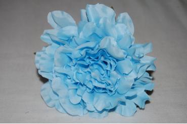 Flor Peonía 16 cm azul celeste