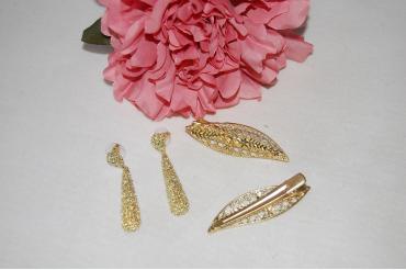 Conjunto 2 pinzas doradas...