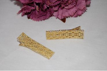 Conjunto 2 pinzas oro Feria
