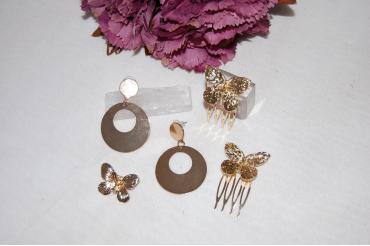 Aros flamenca oro 5 cm
