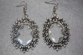 Earrings silver frame