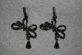 Earrings tie old silver