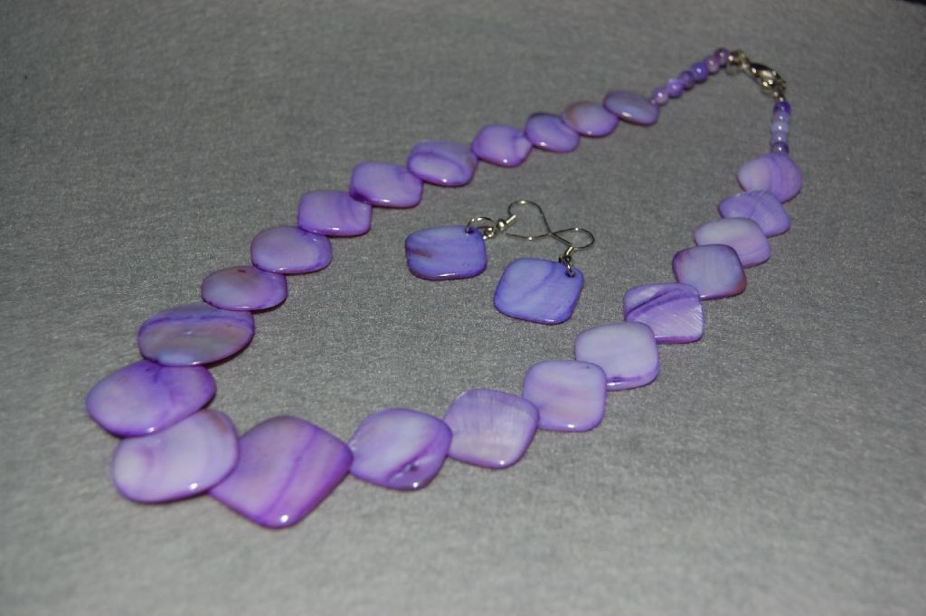 Set purple mother of Pearl