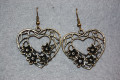 Heart gold earrings