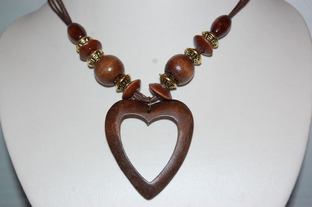 Conjunto corazon madera