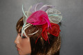 Fuchsia multicolored headdress