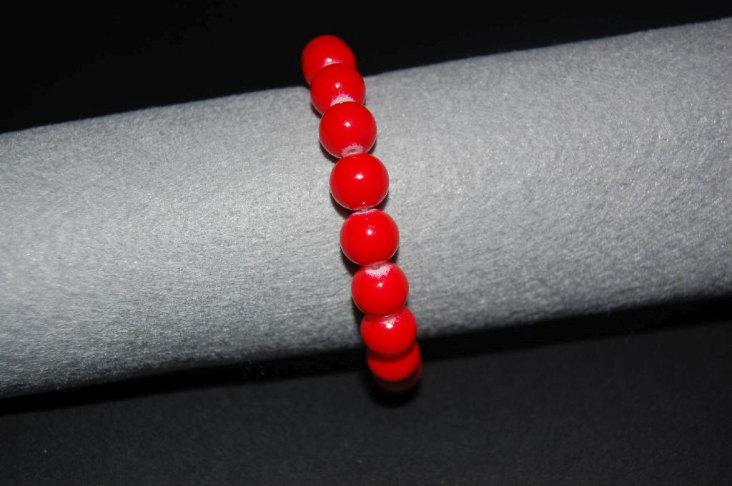 Pulsera roja bolas