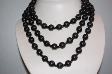 Collar largo madera negro