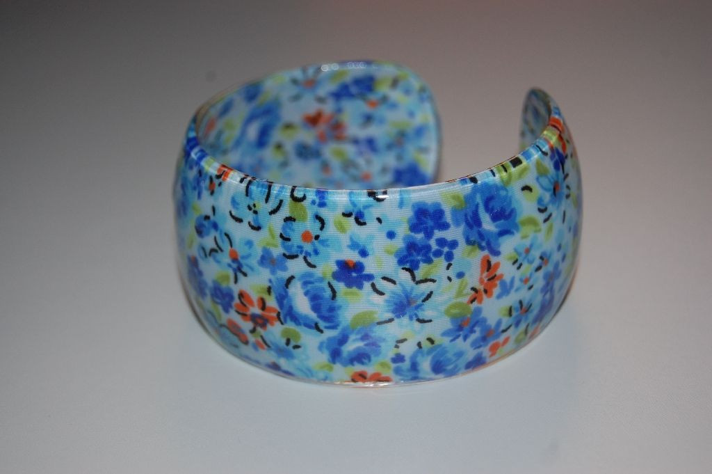 Pulsera flores carei azul